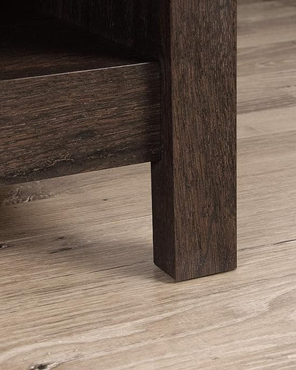 Sauder Cannery Bridge Lift-top Table, L: 43.15" x W: 19.45" x H: 19.02", Coffee Oak finish - LeafyLoom