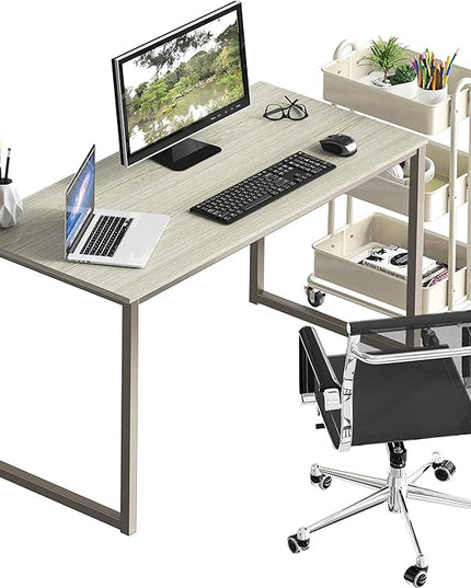 SHW Home Office 48-Inch Computer Desk, Maple - LeafyLoom
