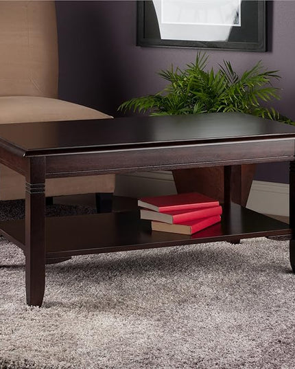Winsome Nolan 18.03-inch x 37-inch x 21.02-inch Composite Wood Coffee Table, Cappuccino (40237) - LeafyLoom
