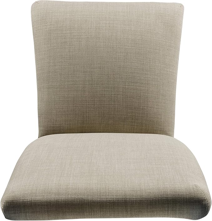 Homepop Home Decor | Classic Upholstered Parsons Dining Chairs | Set of 2 Accent Dining Chairs with Nailhead Trim, Natural Linen - LeafyLoom