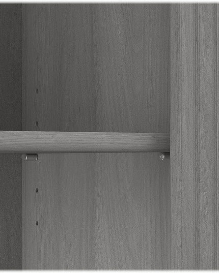 Bush Furniture Saratoga Tall 5 Shelf Bookcase in Modern Gray - LeafyLoom