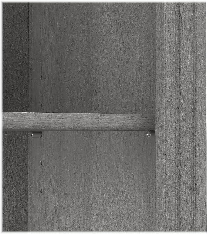 Bush Furniture Saratoga Tall 5 Shelf Bookcase in Modern Gray - LeafyLoom