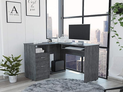 NicBex Kimberly-DW-00012-LWJ Home Office Desks, 47.2"x41.3"x47.2", Gray - LeafyLoom