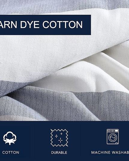 Nautica - Twin Comforter Set, Cotton Reversible Bedding with Matching Sham, Mediterranean Inspired Home Decor for All Seasons (Fairwater Blue, Twin) - LeafyLoom