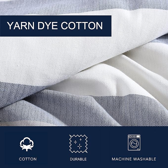 Nautica - Twin Comforter Set, Cotton Reversible Bedding with Matching Sham, Mediterranean Inspired Home Decor for All Seasons (Fairwater Blue, Twin) - LeafyLoom