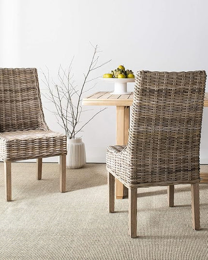 Safavieh Home Collection Suncoast Brown Dining Chair - LeafyLoom
