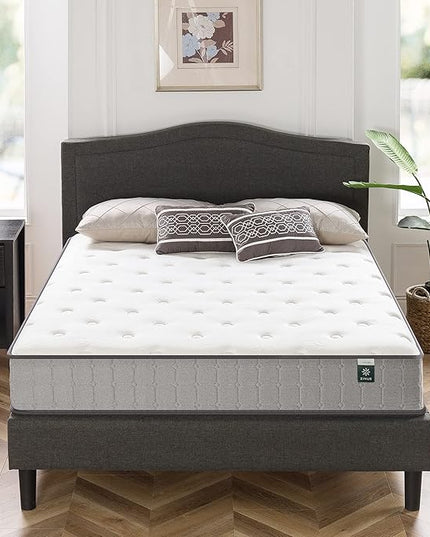 ZINUS 10 Inch Comfort Support Cooling Gel Hybrid Mattress, Queen, Tight Top Innerspring Mattress, Motion Isolating Pocket Springs, Mattress in A Box - LeafyLoom