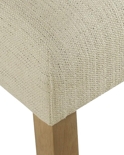 HomePop Dining Chair, Linen Cream (Single Pack) - LeafyLoom