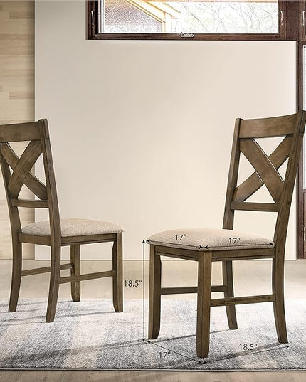NicBex Haerin-SD-00151-LWJ Dining Chairs, 18.5"x17"x39.5", Brown - LeafyLoom