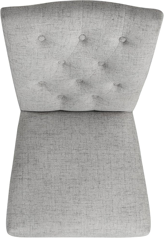 HomePop Classic Parsons Dining Chairs, Pack of 2, Pewte Gray Woven - LeafyLoom