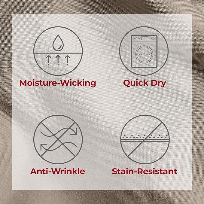 Mellanni California King Sheets Set - 4 PC Iconic Collection Bedding Sheets & Pillowcases - Hotel Luxury, Extra Soft, Cooling Bed Sheets - Deep Pocket up to 16 inch (Cal King, Tan) - LeafyLoom
