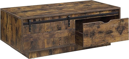 NicBex Coffee Table Faux Marble Coffee Table with Storage Rectangle Center Tables with Drawers Dining Table for Living Room, Dining Room, Office, and Bedroom,47" W, Rustic Oak - LeafyLoom