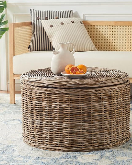 Safavieh Home Collection Coffee Table, Grey, 28.5 in x 28.5 in x 17 in - LeafyLoom
