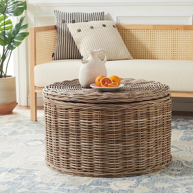 Safavieh Home Collection Coffee Table, Grey, 28.5 in x 28.5 in x 17 in - LeafyLoom