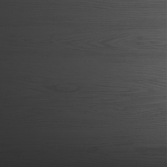 Martha Stewart Maddox Home Office Parsons Desk in Black Wood Grain with Oil Rubbed Bronze Metal X-Frame - LeafyLoom