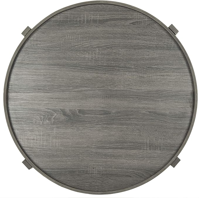Safavieh Home Collection Cursten Retro Wood Tray Top Coffee Table, Dark Grey - LeafyLoom