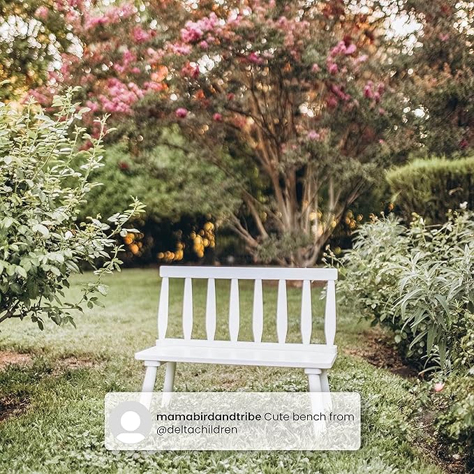 Delta Children Windsor Bench, Grey - LeafyLoom