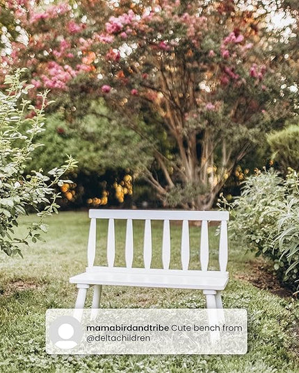 Delta Children Windsor Bench, Navy - LeafyLoom