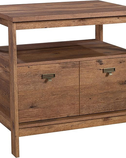 Sauder Trestle Lateral File, L: 32.28" x W: 24.49" x H: 29.41", Vintage Oak Finish - LeafyLoom