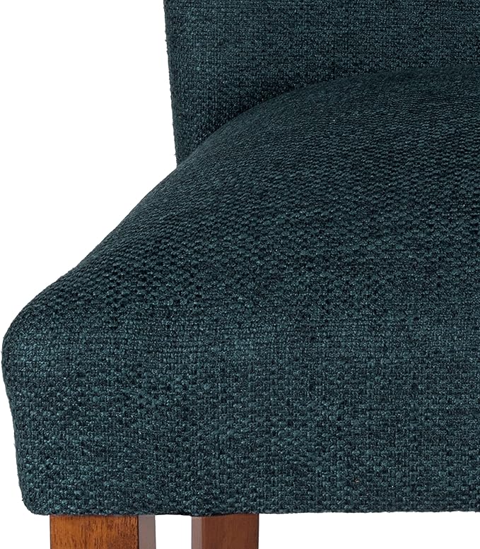 HomePop Parsons Classic Upholstered Accent Dining Chair, Set of 2, Navy - LeafyLoom