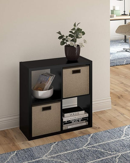 ClosetMaid 4556 Decorative Open Back 4-Cube Storage Organizer, Black - LeafyLoom