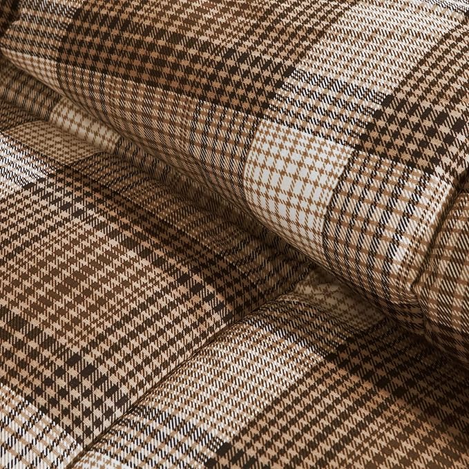 Woolrich Comforter Set, Cabin Lodge, Warm Cover for Colder Season, Modern Cottage-Inspired Down Alternative Ultra Soft Microfiber Bedding, Matching Sham, Plaid Brown King 3 Piece - LeafyLoom