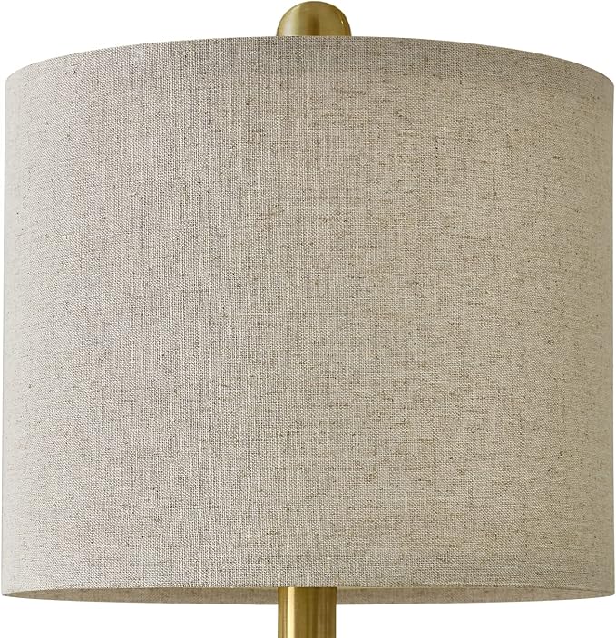 PORTRES 19" Farmhouse 3-Way Dimmable Touch Ceramic Table Lamp Set of 2 for Bedroom White Bedside Lamps with USB A+C Charging Ports for Living room Nightstand Lamp End Table lamps - LeafyLoom