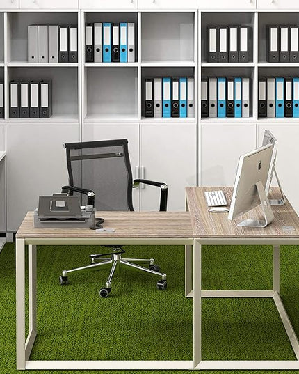 SHW Triangle-Leg L-Shaped Home Office Computer Desk - LeafyLoom