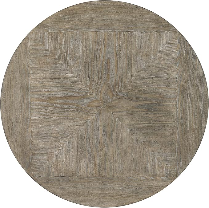 Powell Pewter Metal and Rustic Wood Side Table Franklin Dining - LeafyLoom