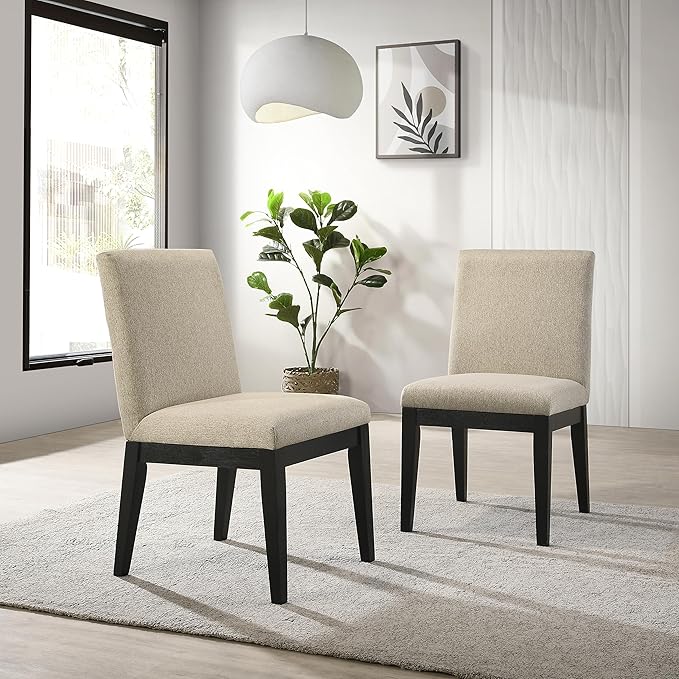 NicBex Haerin-SD-00169-LWJ Dining Chairs, 19"x22"x34", Beige - LeafyLoom