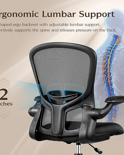 FelixKing Drafting Chair, Tall Office Chairs with Footrest Ring, Home Standing Desk High Chair with Lumbar Support Adjustable Counter Height Ergonomic Swviel Rolling Chairs for Working (Black) - LeafyLoom