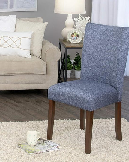 HomePop Parsons Classic Upholstered Accent Dining Chair, Single Pack, Blue - LeafyLoom
