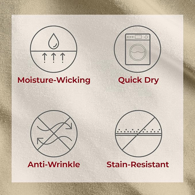 Mellanni Full Sheets Set - 4 PC Iconic Collection Bedding Sheets & Pillowcases - Hotel Luxury, Extra Soft, Cooling Bed Sheets - Deep Pocket up to 16 inch (Full, Beige) - LeafyLoom