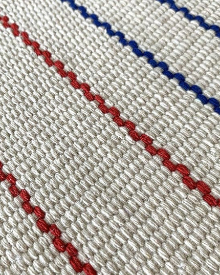 Kids Rug Montessori Mat Children Playing Mat for Nursery Cotton Working Rug Small Hand Woven Rug, 23.6''×7.8'' - LeafyLoom