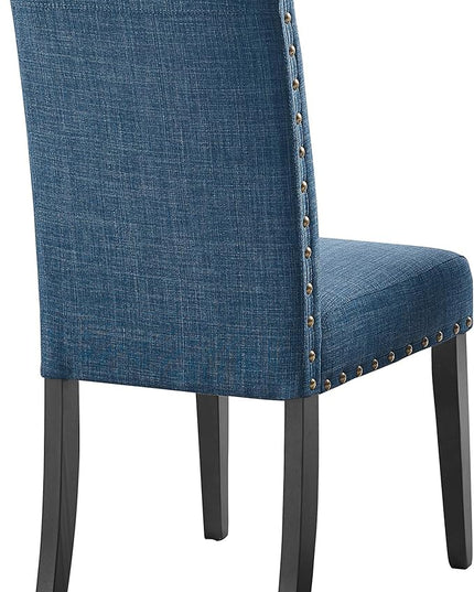 New Classic Furniture Crispin Dining Chair, 2-Pack, Marine Blue - LeafyLoom