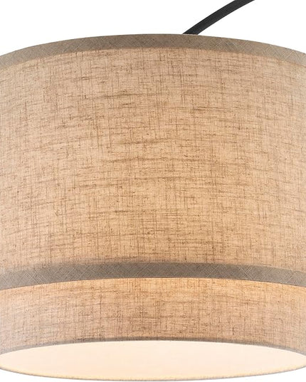 Arc Floor Lamp Modern 81" Tall Standing Lamps for Living Room - Stand Up Arching Lamp (6938DS-BEIGE) - LeafyLoom