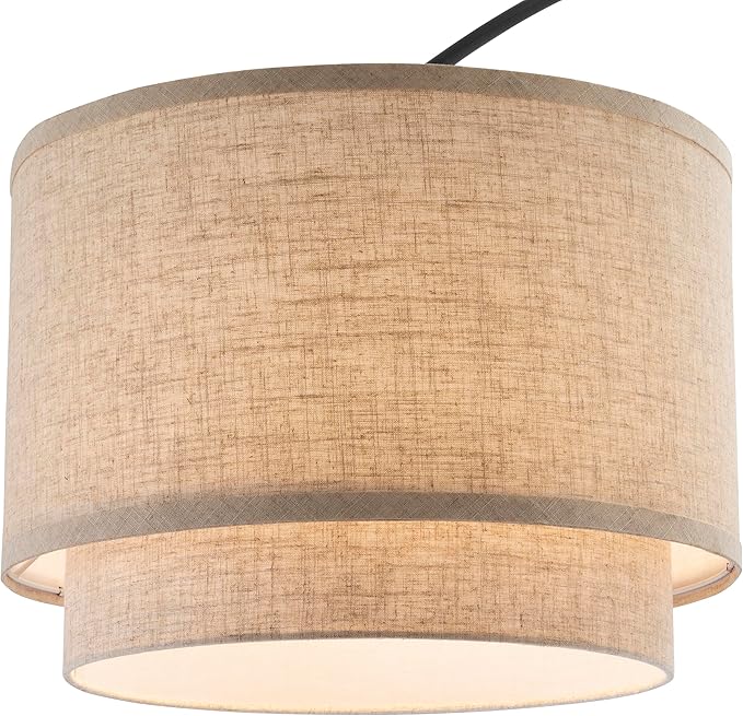 Arc Floor Lamp Modern 81" Tall Standing Lamps for Living Room - Stand Up Arching Lamp (6938DS-BEIGE) - LeafyLoom