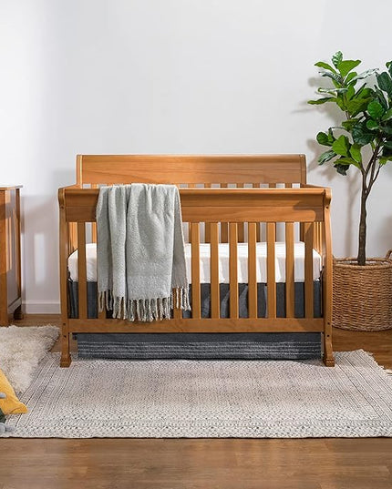 DaVinci Kalani 4-in-1 Convertible Crib in Chestnut, Greenguard Gold Certified - LeafyLoom