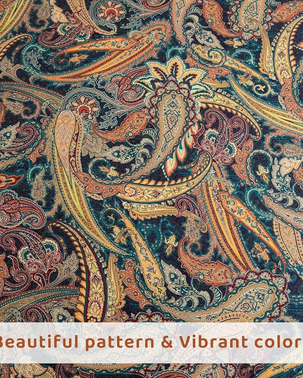 QSH Boho Sheets King Size - Bohemian Bedding Paisley Pattern Printed Bedsheets Sets King Size Bed Sheets 100% Egyptian Cotton 17.5" Extra Deep Pocket 4pcs - LeafyLoom