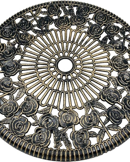 KAILI Outdoor Furniture Bistro Set with Rose Pattern 1 Table 2 Chairs for Garden Patio Porch (Rose-Bronzed) - LeafyLoom