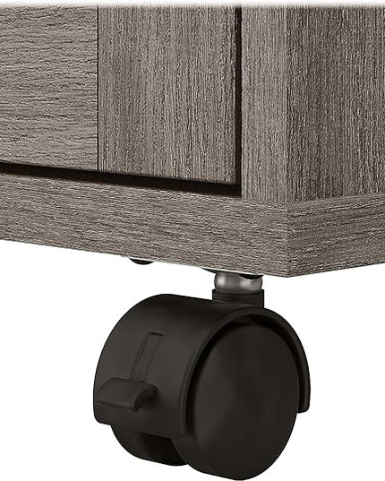 Bush Furniture Knoxville 2 Drawer Mobile File Cabinet, Rolling Document Storage for Home Office, Restored Gray - LeafyLoom
