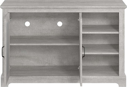 Galano Millicent 2 Doors Sideboard with Open Shelves, Buffet Cabinet with Storage, Storage Cabinet for Kitchen, Dining Room, Living Room, 15.67" D x 45.71" W x 29.29" H, Dusty Grey Oak - LeafyLoom
