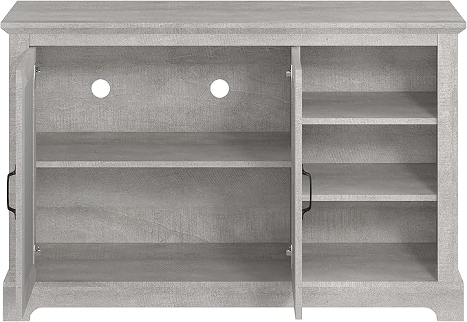 Galano Millicent 2 Doors Sideboard with Open Shelves, Buffet Cabinet with Storage, Storage Cabinet for Kitchen, Dining Room, Living Room, 15.67" D x 45.71" W x 29.29" H, Dusty Grey Oak - LeafyLoom
