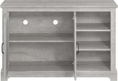Galano Millicent 2 Doors Sideboard with Open Shelves, Buffet Cabinet with Storage, Storage Cabinet for Kitchen, Dining Room, Living Room, 15.67" D x 45.71" W x 29.29" H, Dusty Grey Oak - LeafyLoom