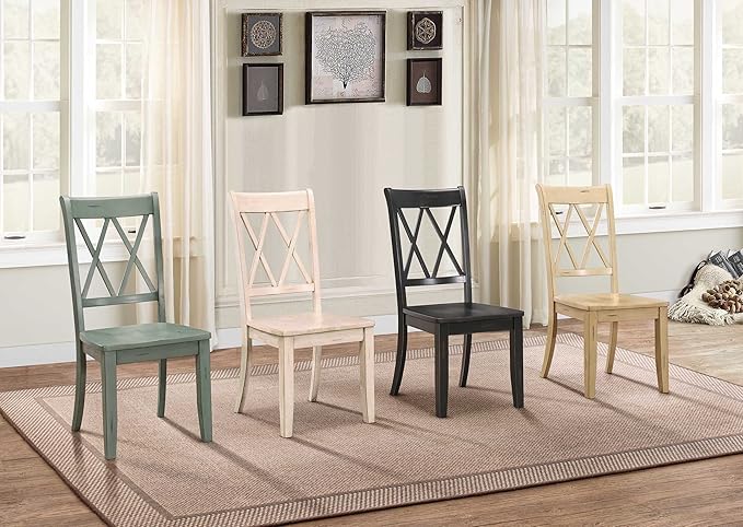 Homelegance Dining Chair (Set of 2), Wood, Black - LeafyLoom