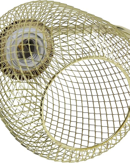 Elegant Designs LD1060-GLD Mesh Wire Table Lamp, Gold - LeafyLoom