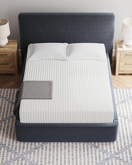 Signature Design by Ashley King Size Chime 12 Inch Medium Firm Memory Foam Mattress with Green Tea & Charcoal Gel - LeafyLoom