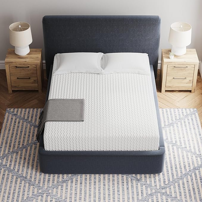 Signature Design by Ashley King Size Chime 12 Inch Medium Firm Memory Foam Mattress with Green Tea & Charcoal Gel - LeafyLoom