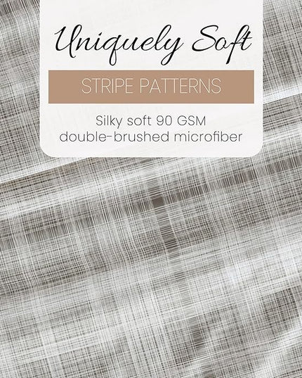 Linen Market 4 Piece King Bedding Sheet Set (Gray Thatch) - Sleep Better Than Ever with These Ultra-Soft & Cooling Bed Sheets for Your King Size Bed - Deep Pocket Fits 16" Mattress - LeafyLoom