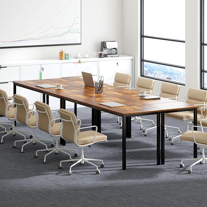 soges 70.8 Inch Stylish Computer Desk, Large Executive Office Desk, Simple Study Writing Desk, Workstation Business Furniture for Home Office, Rustic Brown - LeafyLoom